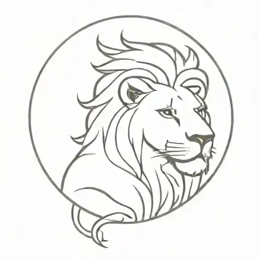 A Small Lion With A Halo Above His Head
