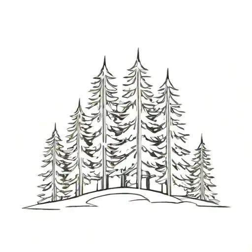 Simple Pine Trees No Background