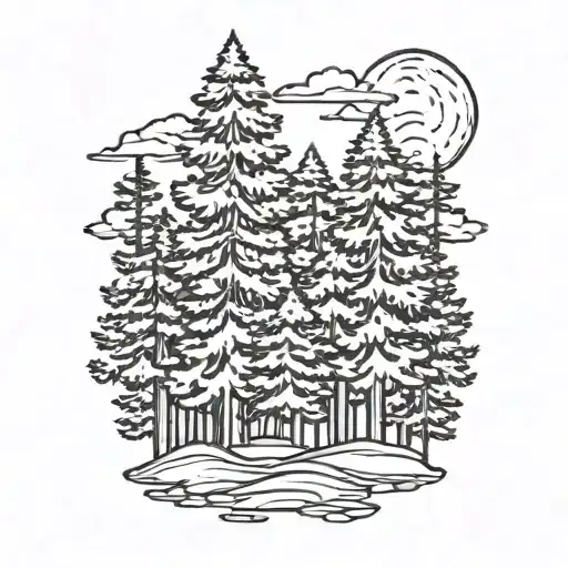 Simple Pine Trees No Background