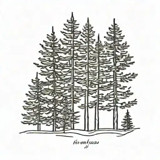 Simple Pine Trees No Background