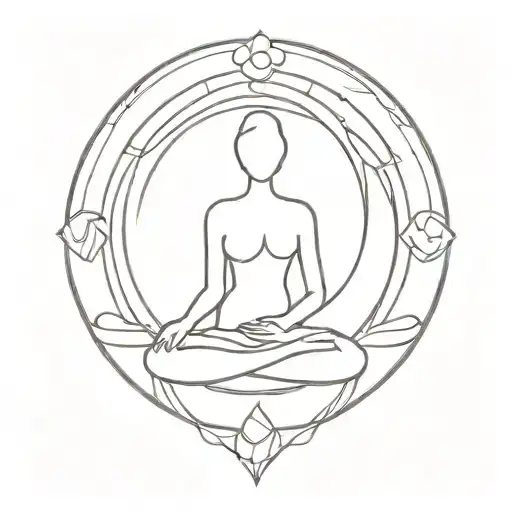 An Abstract Representation Of Inner Peace Through Meditation