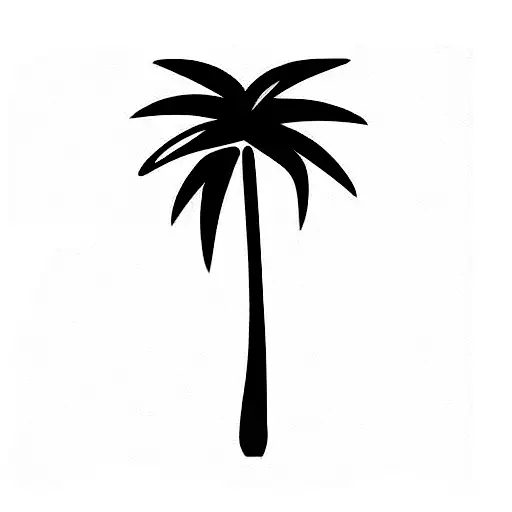 Minimalistic Palm Tree