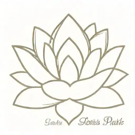 Lotus Flower Name Written