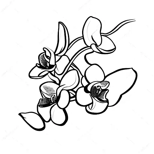 Orchid With Jl Turned Into The Cancer Awareness Ribbon