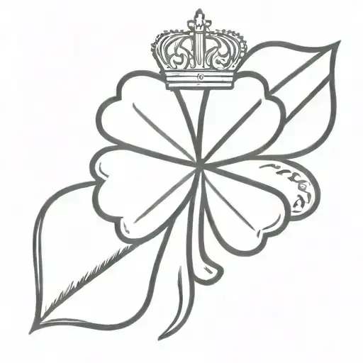 A Three-leaf Clover With A King's Crown