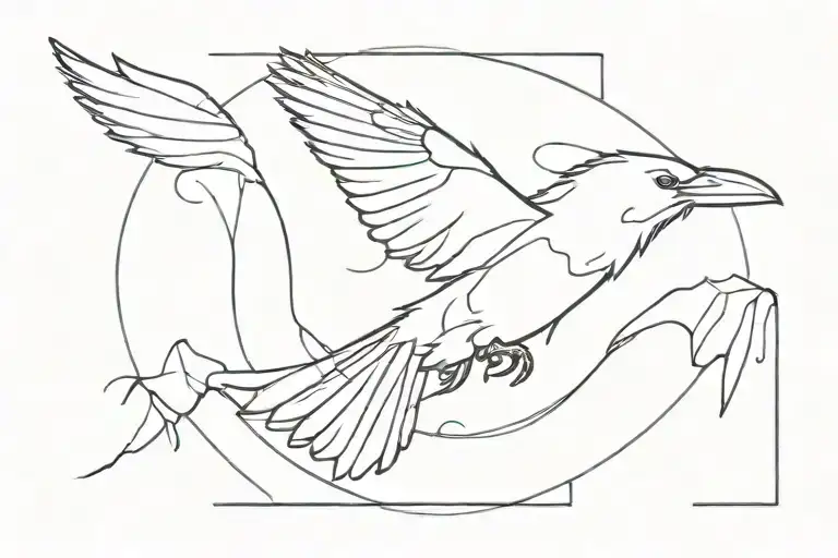 Raven Flying