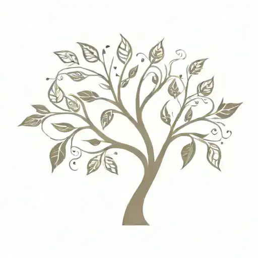 Windy Tree Lots Of Leaves Intertwined