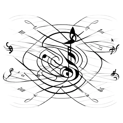 A Spiritual Symbol Formed By Musical Notes