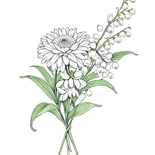 Lily Of The Valley And Chrysanthemum Bouquet