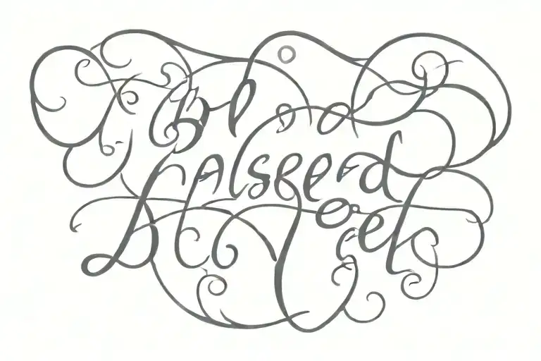 Blessed Caligraphic Word