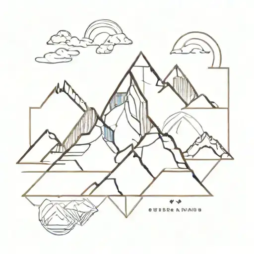 Gemstone Mountain Tattoo Design