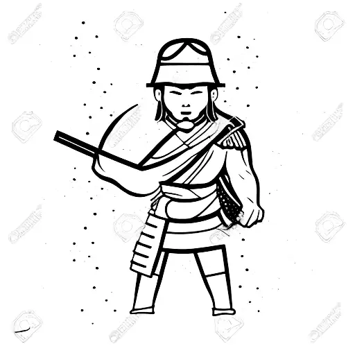 A Japanese Warrior Holding A Camera