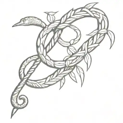 Branch Instead Of Snake In Rod Of Asclepius