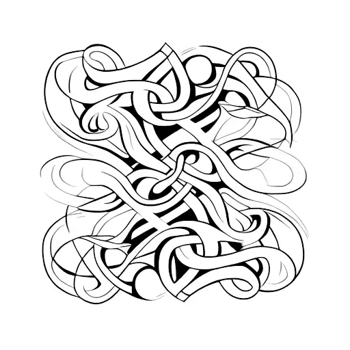 Unique Shoulder With Circular Vine Design