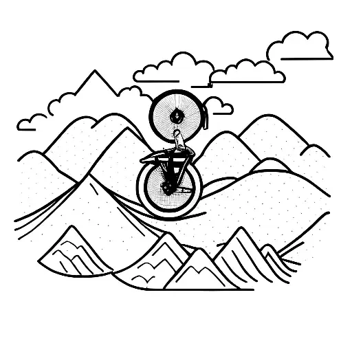 An Electronic Unicycle Surrounded By Mountain Scenery