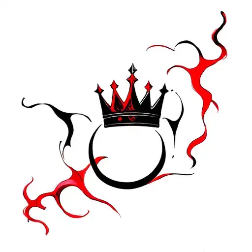 Scarlet Witch Crown With Black And Red Smoke Swirling Around It
