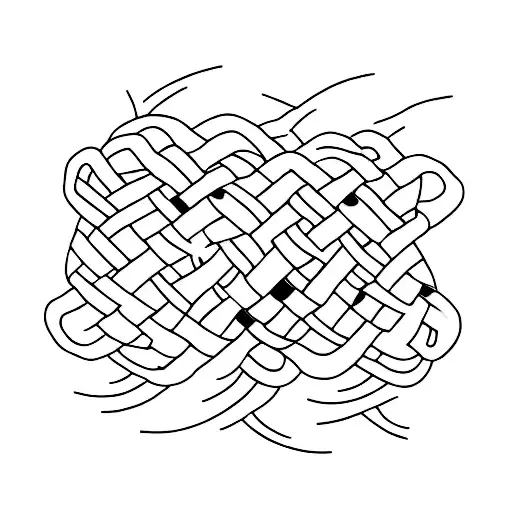 A Sleek And Minimalist Tattoo Of A Pair Of Kickboxing Gloves Intertwined With Fish Scales