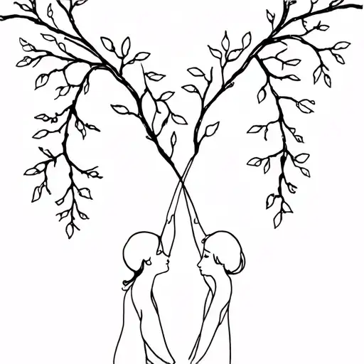Tattoo Design Of Mother And Daughter Connection Delicate Branches