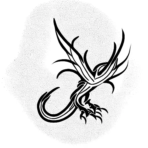 Intertwined Phoenix And Dragon