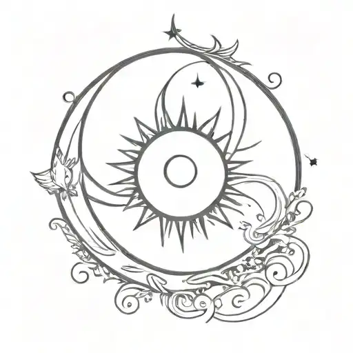 Sun Moon Merging Together