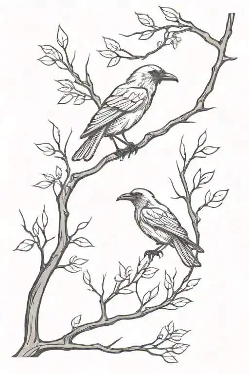Raven Tree Branch
