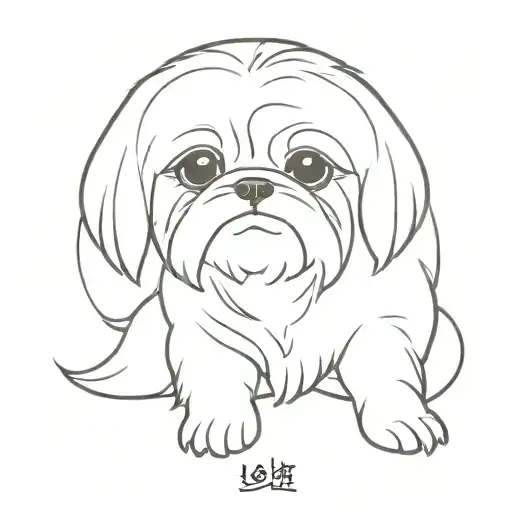 Small Shih Tzu With Loki Name Written