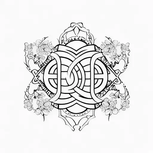 Combine The Crossfit Symbol With A Delicate Floral Design