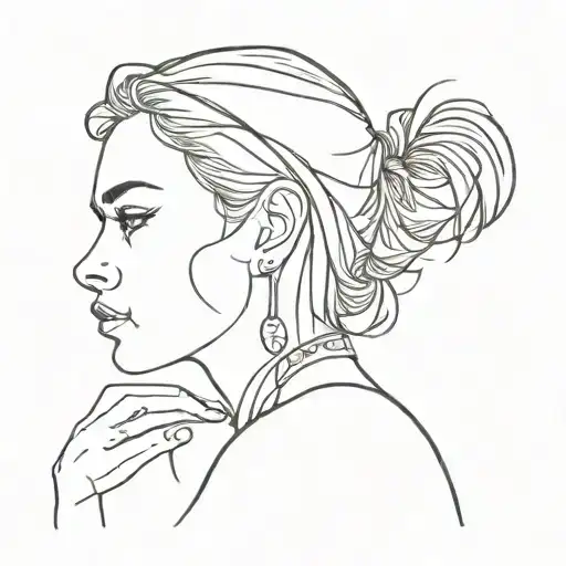 Black Island Girl Side Profile