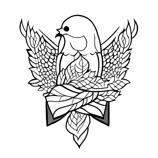 Dove Holding A Scarf