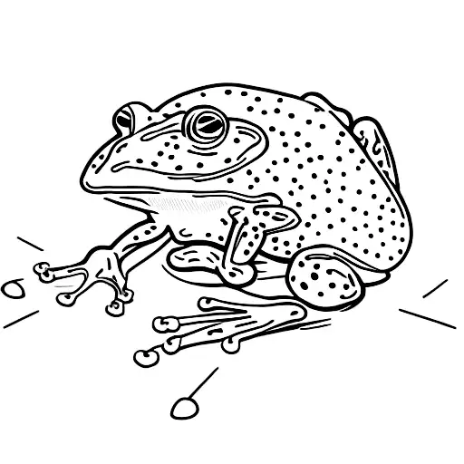 Frog With Only One Leg And A Bone On His Side