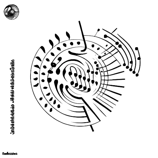 Music Notes With The Shape Of A Wolf