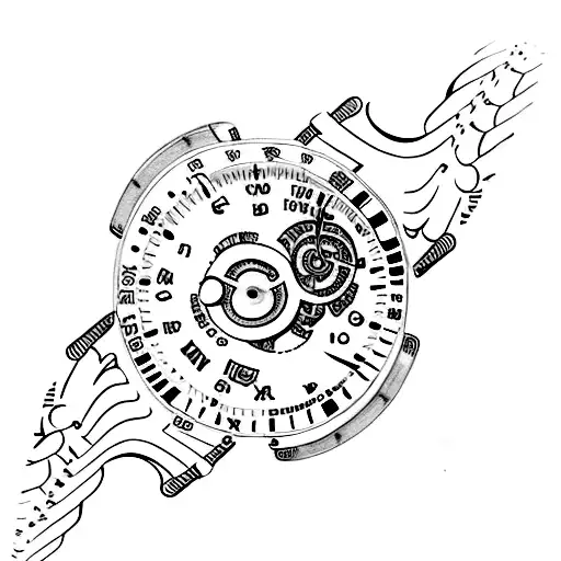 2Th August 1958 In Roman Numerals Around Wrist Just Numbers