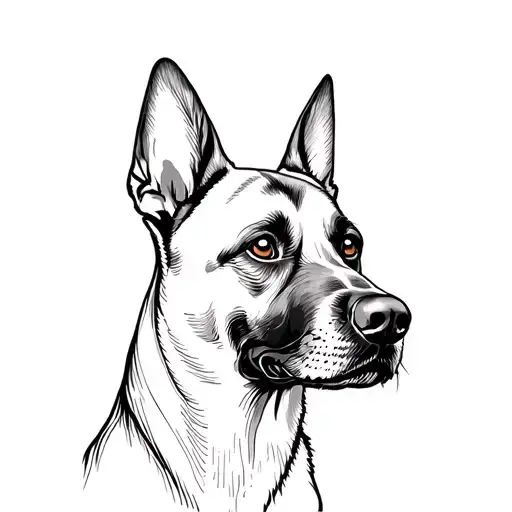 Dog Paste Covered By A Malinois Based Head