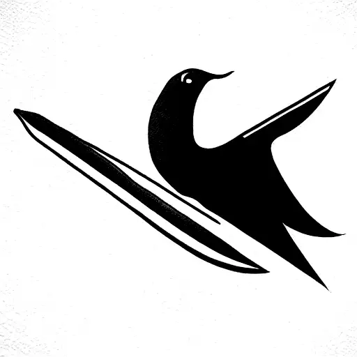 Curved Sword With Dove