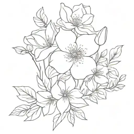 Bouquet Of Flowers For June July And February Birth Flowers