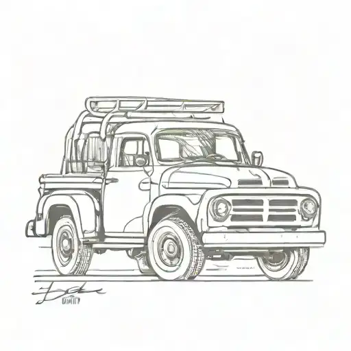 Create A Minimalist Tattoo Of A Vintage Dodge Logo