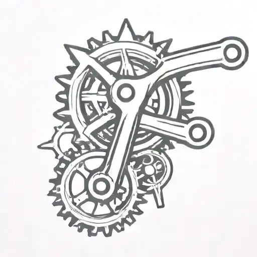 Incorporate A Wrench And A Gear In A Minimalist Design