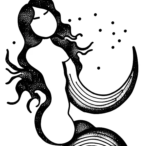 Mermaid With Moon