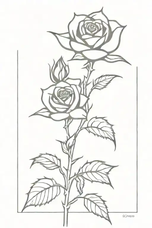 Thorns Wrappedaround The Forearm Half Sleeve With Two Rose Buds