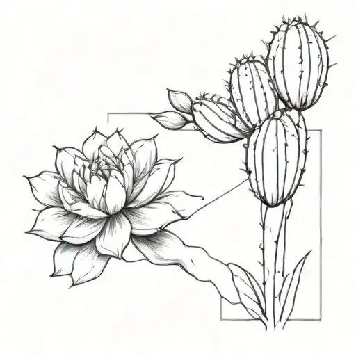 The Idea I Have In Mind Is A Female Body's Upper Half With Cactus In Pla