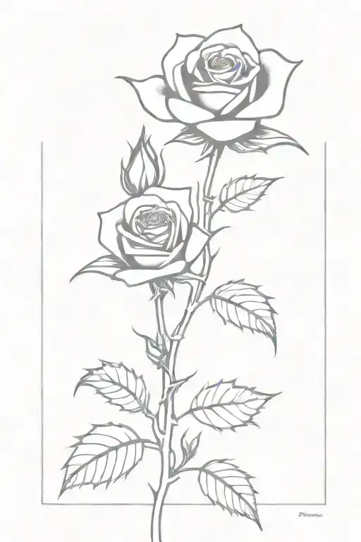 Thorns Wrappedaround The Forearm Half Sleeve With Two Rose Buds