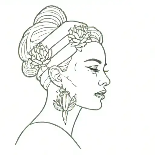 Upper Body Of Female With Cactus As Head