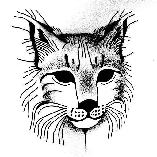 Black And White Lynx With Emerald Colour Eyes