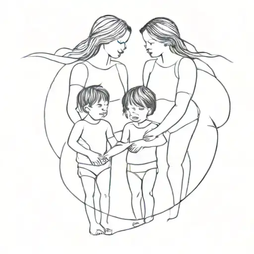 Mom Two Sons And Two Daughters