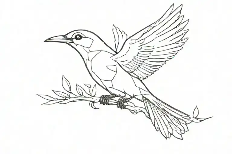 Jay Bird Flying