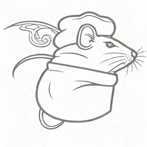 A Chef Hat With A Rat In It