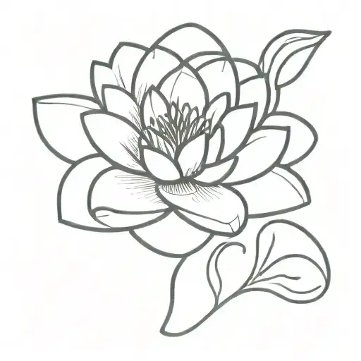 Infinity Symbol With Waterlily And Narcissus Flower