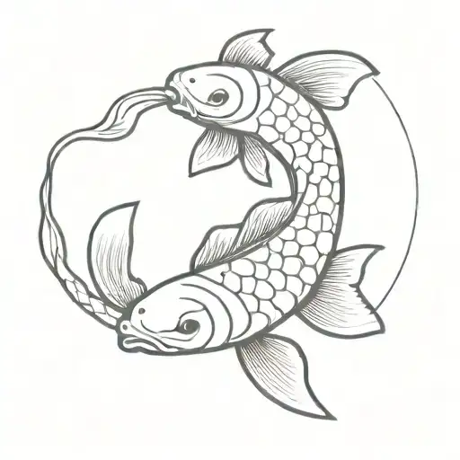 Koi Fish Post Stamp
