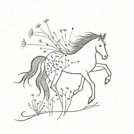 Horse Made Of Dandelion
