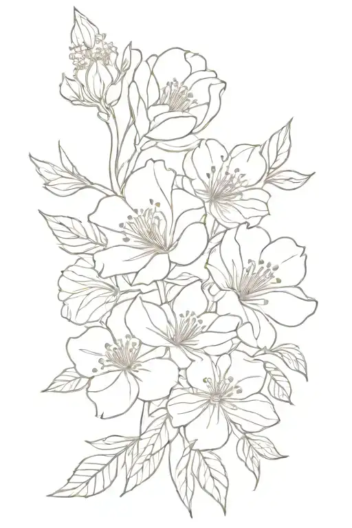 March Feb July Birth Flower Bouquet